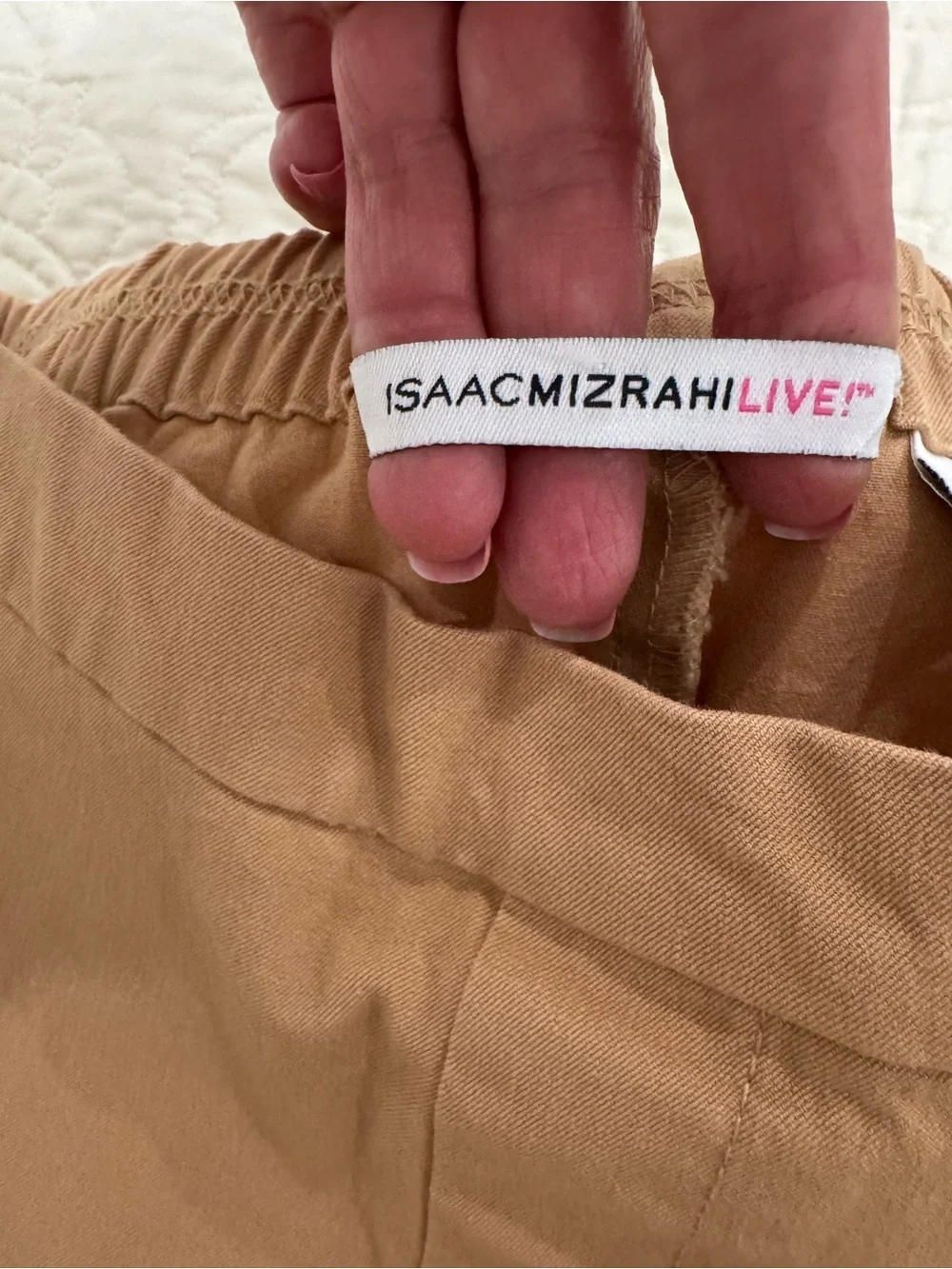 Isaac Mizrahi Live! 24/7 Stretch Pants Tan Khaki Size 0T Tall NWOT